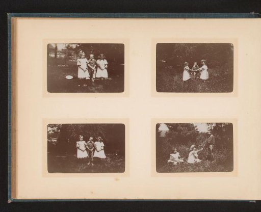 Four Portraits of Children in a Garden or Park