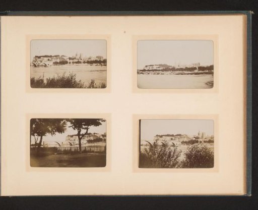 Four city views with a river
