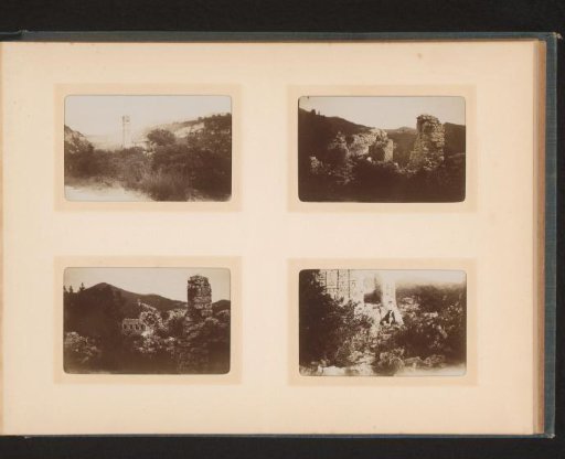 Four views of ruins