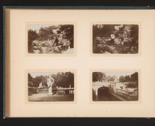 Sculpture, View of a bridge, Man in Jardin d'été at Arles and Woman in Jardin d'été at Arles