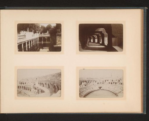 Arena of the amphitheatre at Arles, Passage of the amphitheatre at Arles and View of a bridge