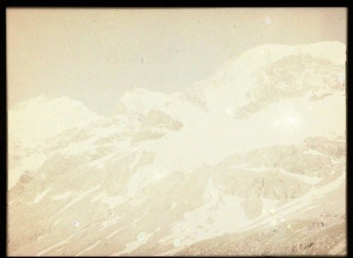 View of a mountain wall with snow