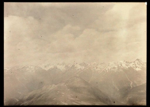 View of snow-covered mountain peaks