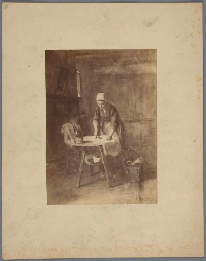 Photographic reproduction of a painting by Albert Neuhuys