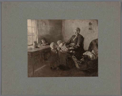 Photographic reproduction of a painting by Albert Neuhuys