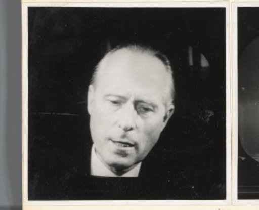 Photograph of a Television Screen, Likely During the Broadcast of the Film 'Carel Willink' by Hélène van Zijl, Lies Westenburg, and Hans Redeker (1963)