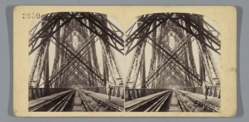 View of an iron railway bridge