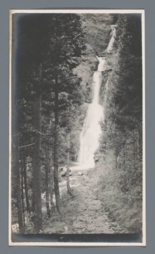 A waterfall in a forest, Nikko, Japan