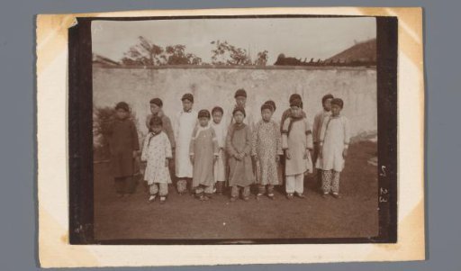 Portrait of a group of girls, China