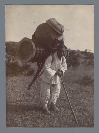 A Korean Man with Ceramic Bowls on His Back, Korea