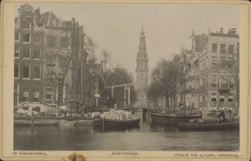 Groenburgwal and Zuiderkerk, seen from the Amstel, Amsterdam