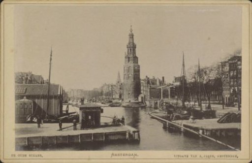 Oudeschans and Montelbaanstoren, seen from the shore of the IJ, Amsterdam