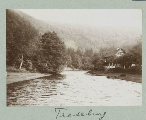 River view against the background of a mountainous landscape