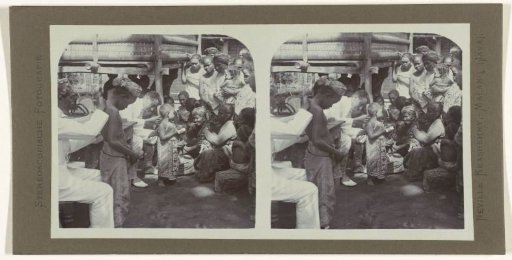 Medical control post for vaccinations and other matters in the desa's near Malang.
