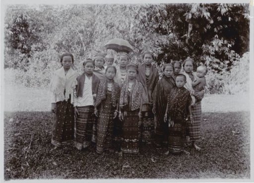 A Group of Young Women in Sarongs and Shoulder Cloths in Lampong on Sumatra