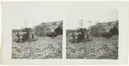 Sugar cane mill in a field