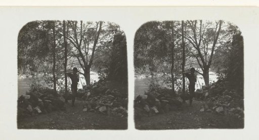 Collecting and transporting river stones