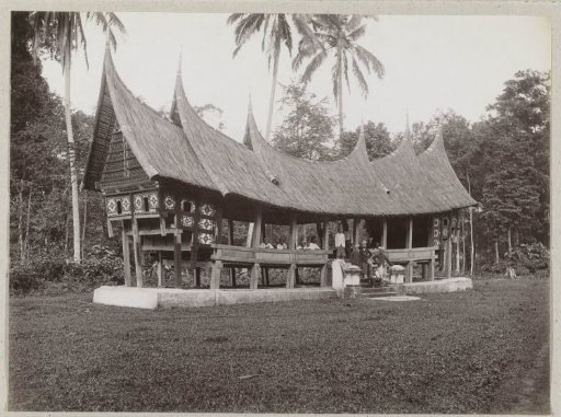 Exterior of a Minangkabau community house
