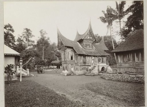 View of a Minangkabau house in Bukittinggi