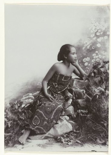 Studio Portrait of a Seated Young Javanese Woman