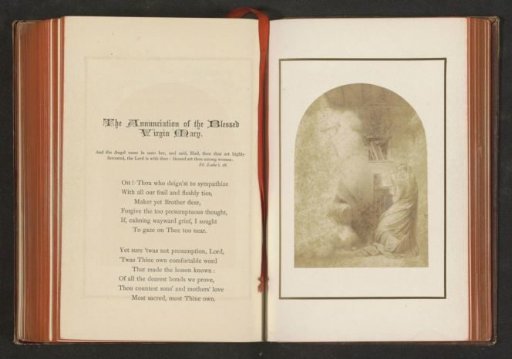 Photographic reproduction of a print, depicting the Annunciation