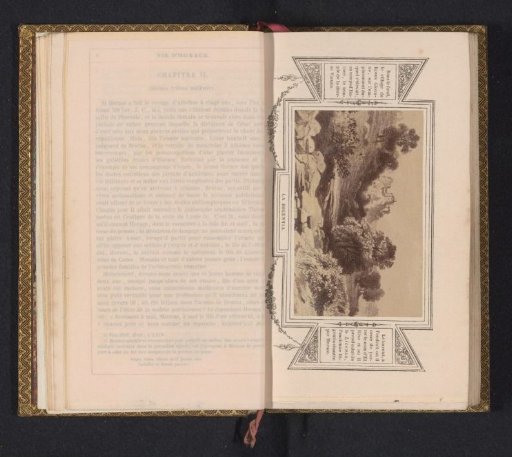Photographic reproduction of a drawing, representing a view of Licenza