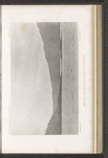 View of a worn crater basin in the sea at Thombia