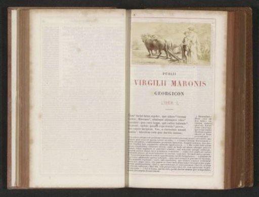 Photographic reproduction of a painting depicting (presumably) Cybele and a boy behind a plough