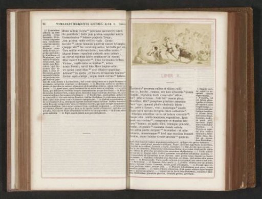 Photographic reproduction of a painting depicting a procession with a reclining, naked woman and a boy with a goat