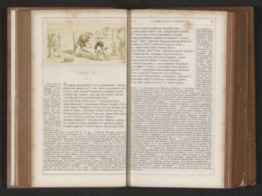 Photographic reproduction of a painting depicting the sacrifice of an ox