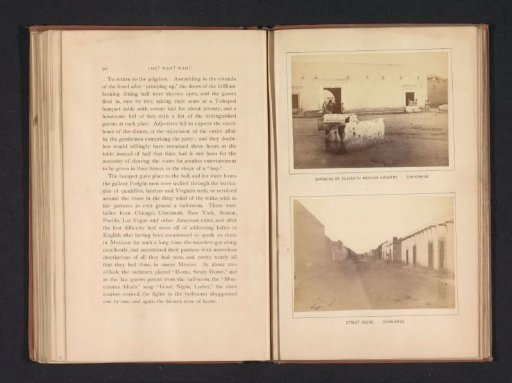 View of infantry barracks and a street in Chihuahua