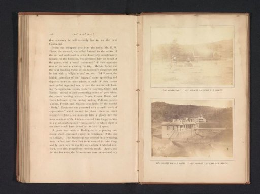View of hotels and bathhouses in Las Vegas, New Mexico