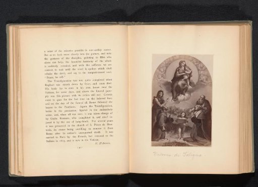 Photographic reproduction of a print after the painting Madonna di Foligno