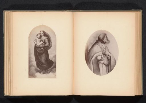 Photographic reproduction of a print after a painting depicting Saint Sixtus