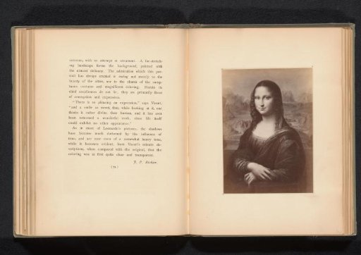Photographic reproduction of a print after the painting Mona Lisa