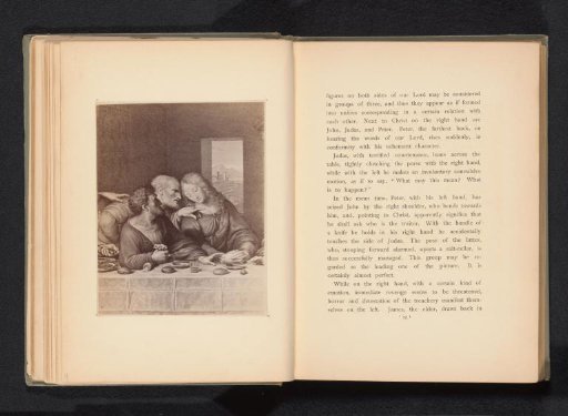 Photographic reproduction of a print after a fresco depicting The Last Supper