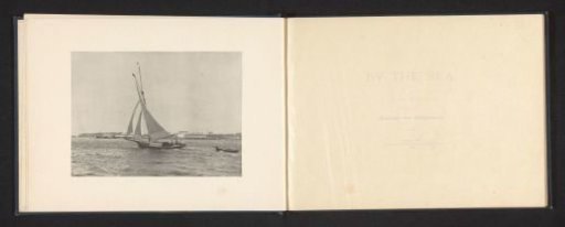 View of a sailing boat off the coast of Maine