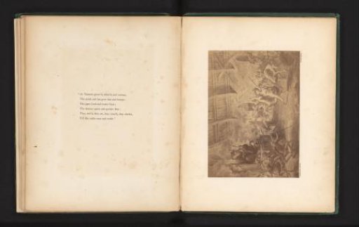 Photographic reproduction of a drawing, depicting devils and witches dancing in the ruins of a church