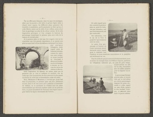 Boy before a ruin on a hill