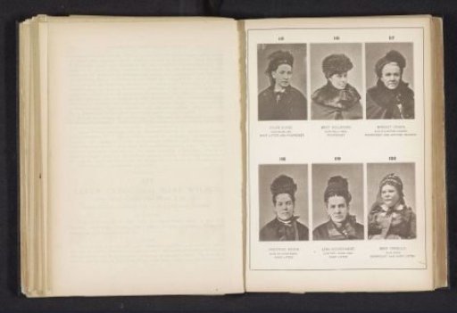 Six portraits of female pickpockets and shoplifters