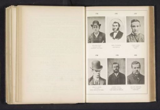 Six portraits of burglars and pickpockets