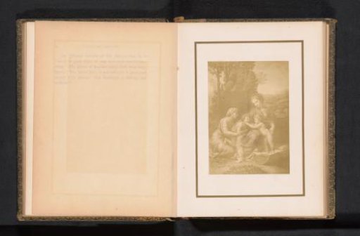 Photographic reproduction of a print after a painting, depicting the Madonna with the cradle