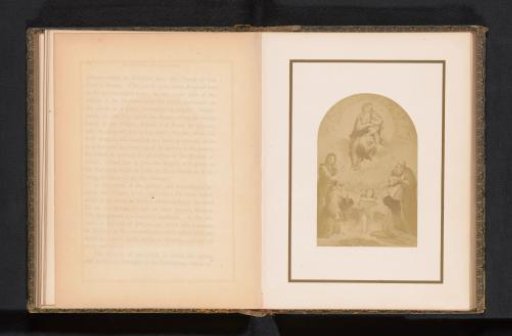 Photographic reproduction of a print after a painting, depicting the Madonna of Foligno