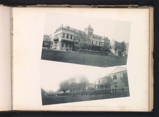 Marine-barracks and dress-parade