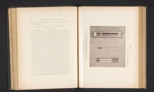 Two deep-sea thermometers and a thermometer case