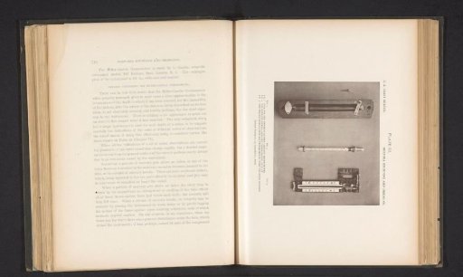 Two deep-sea thermometers and a thermometer case