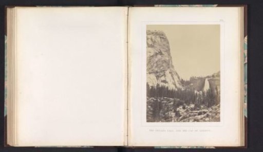 View of Nevada Falls and Liberty Cap in Yosemite Valley