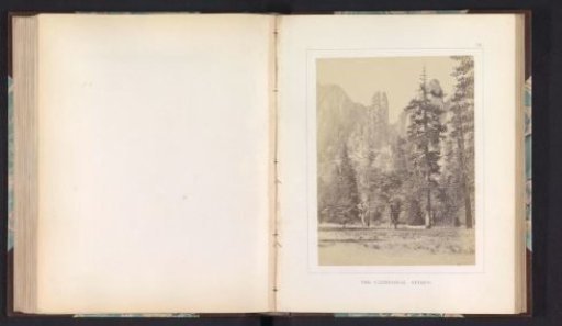 View of peaks near Middle Cathedral Rock in Yosemite Valley