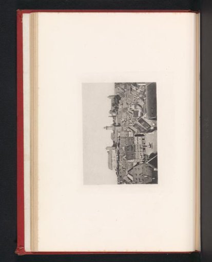 Photographic reproduction of a print of a view of the Albrecht-Dürer-Platz and Nuremberg Castle