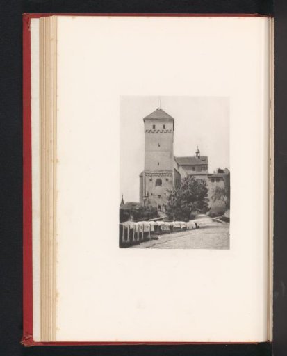 Photographic reproduction of a print of the Heidenturm of Nuremberg Castle